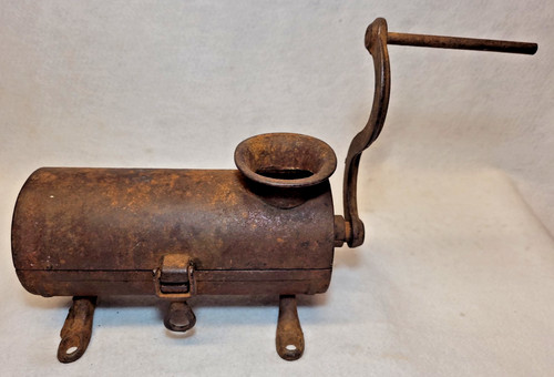 Antique cast iron hand crank - cast,
